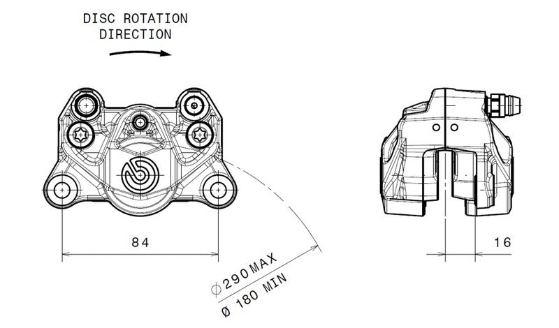 Hypermotard 939 [BREMBO] - Pinza de freno trasero Ø34mm natural