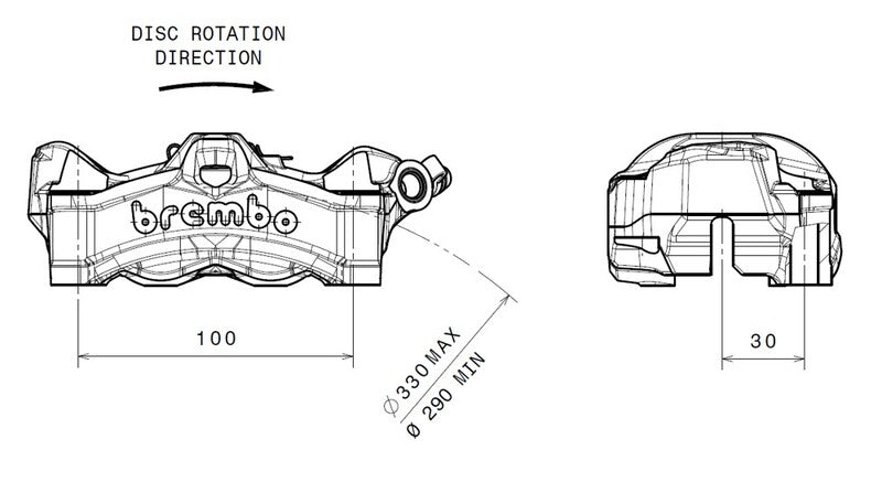 Honda Cb 1000 [BREMBO] - Pinza de freno Stylema delantera izquierda negra