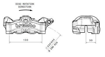 Honda Cb 1000 [BREMBO] - Pinza de freno Stylema derecha izquierda negra - 0