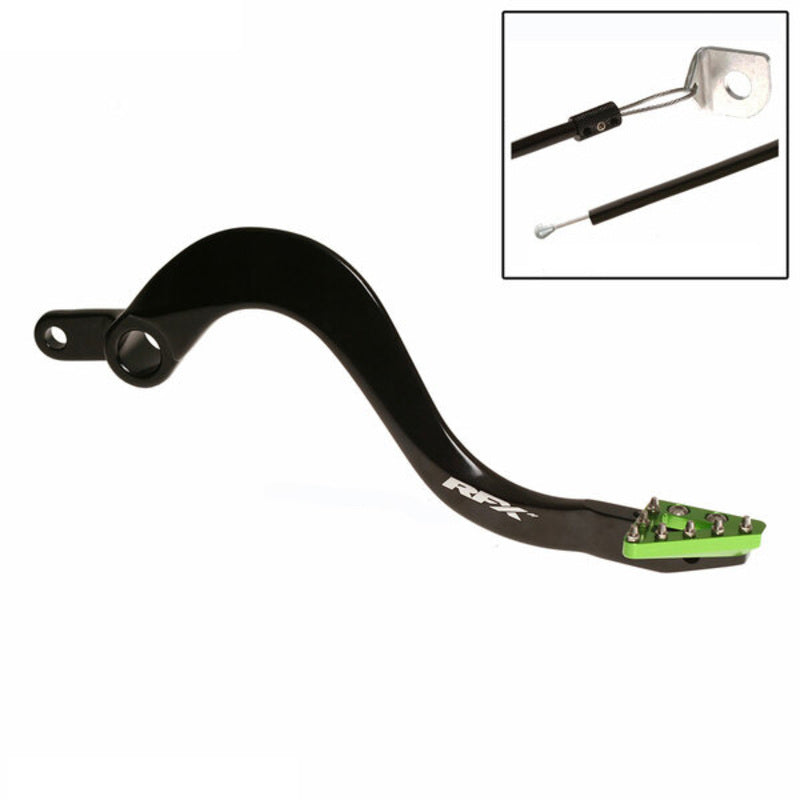 Kawasaki Kx 250 [RFX] - Maneta de freno trasero Pro ST (Negro/Verde) - Kawasaki KXF450
