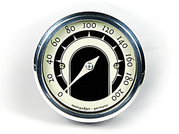 Motoscopio de tacho análogo Tiny Speedster, anillo pulido [MotoGadget]