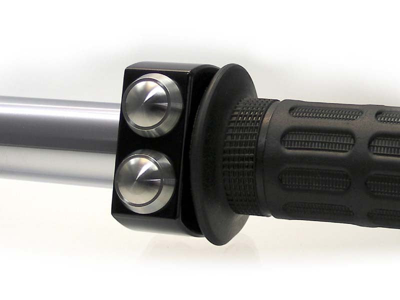 Interruptor de manillar de motocicleta 22 mm de acero inoxidable negro - Motogadget