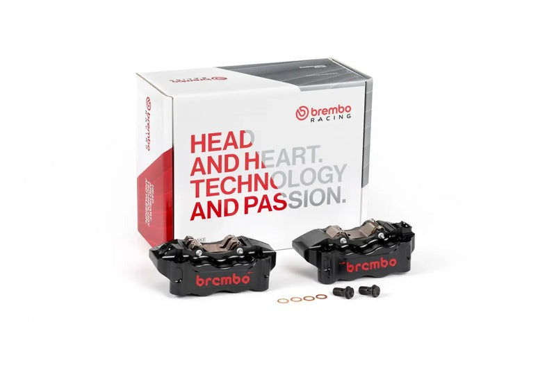 Aprilia Tuono V4 R [BREMBO RACING] - UPGRADE GP4-RB Pinzas de freno de 4 pistones (par) delanteras, Ø 30/34 mm