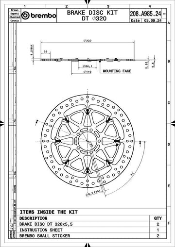 Ktm 1390 Super Duke R Evo [BREMBO RACING] - UPGRADE discos de freno flotantes T-Drive - 208A98524
