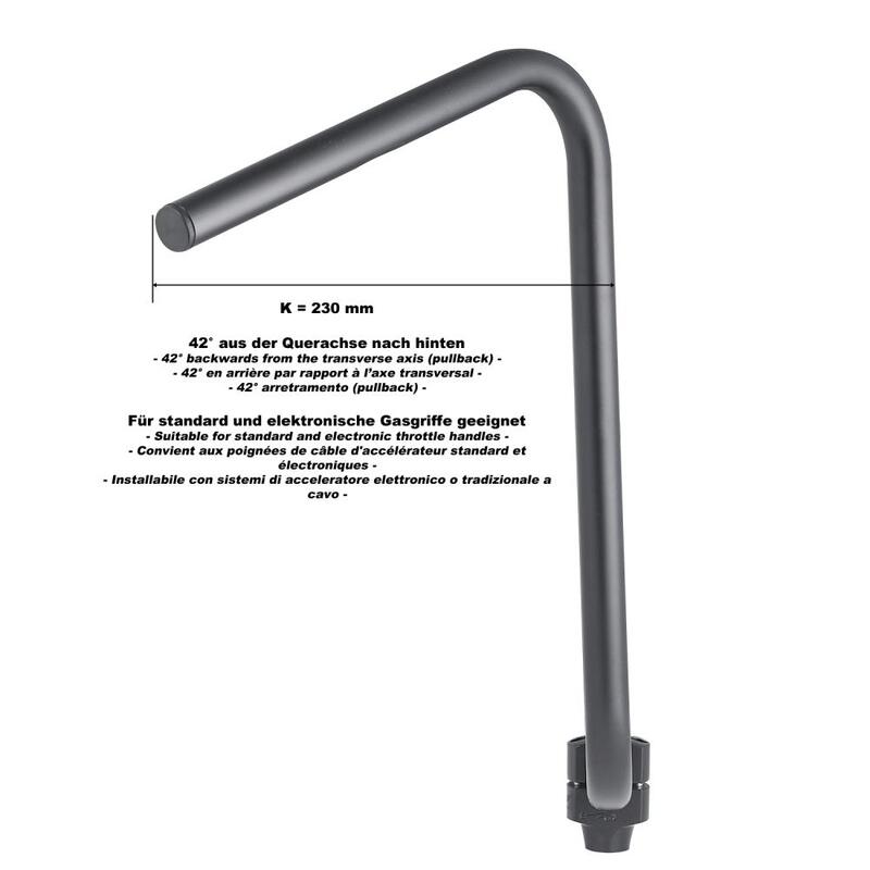 Yamaha Xvs 950 [HIGHWAY HAWK] - Manillar Bad Hawk de 1 pulgada con 3 orificios, 845 mm de ancho y 370 mm de alto, cromado
