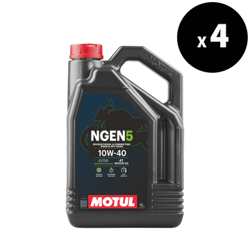 Aceite de motor 10W -40 4T 4L para motocicletas - 4 paquete [Motul]