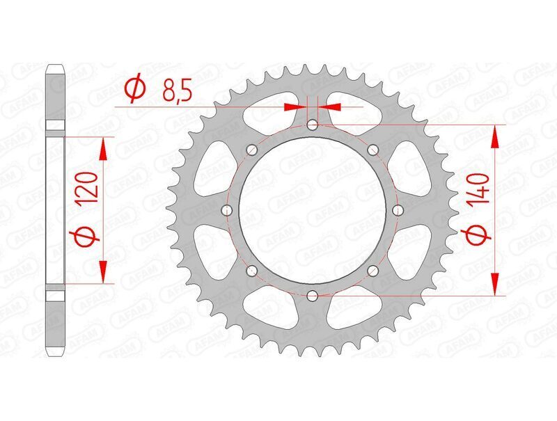 Kawasaki W 800 Street [AFAM] - Kit de cadena 520XMR3 15/37 Estándar - Piñón estándar