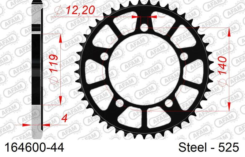 Bmw S 1000 [AFAM] - Kit de cadena 525XHR3 17/45 Superreforzada - Piñón estándar