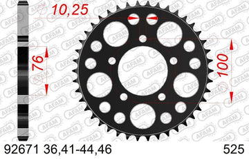 Benelli Trk 502 [AFAM] - Kit de cadena 525XMR3 14/42 Súper reforzada - Piñón estándar - 0