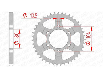 Kawasaki Zx-10Rr [AFAM] - Kit de cadena 525XHR3 17/41 Superreforzada - Piñón estándar
