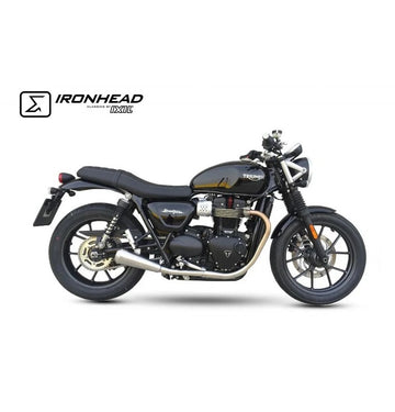 Triumph Street Twin 900 [IXIL] - Silenciador Cónico Ironhead Slip On (derecho + izquierdo)