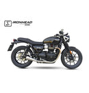 Triumph Street Twin [IXIL] - Silenciador cónico Ironhead Slip On (derecho + izquierdo)