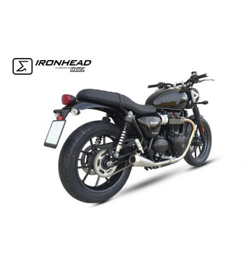 Triumph Street Twin 900 [IXIL] - Silenciador Cónico Ironhead Slip On (derecho + izquierdo)