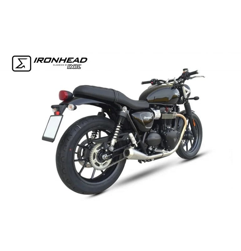 Triumph Street Twin [IXIL] - Silenciador cónico Ironhead Slip On (derecho + izquierdo)