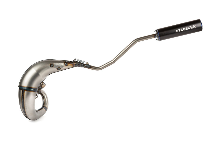 Rieju SMX SM 50 2T AM6 - Auspuff Streetrace High Mount links blau schwarz