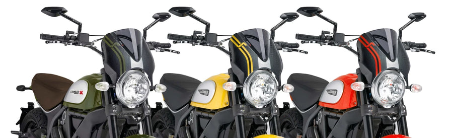 DUCATI SCRAMBLER DESERT SLED [2025] - Visera para parabrisas RetroVision - Fuerte