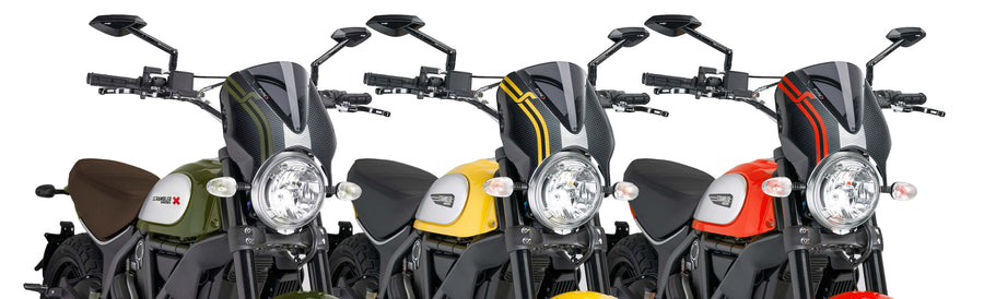 DUCATI SCRAMBLER DESERT SLED [2025] - Visera para parabrisas RetroVision - Tintada