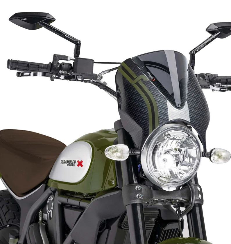 DUCATI SCRAMBLER DESERT SLED [2025] - Visera para parabrisas RetroVision - Negro