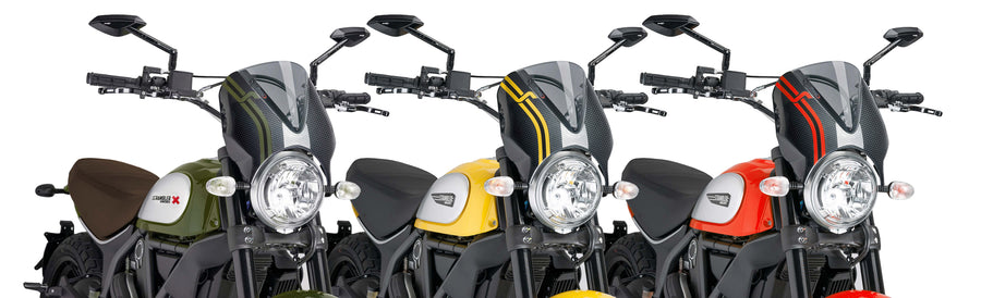 DUCATI SCRAMBLER DESERT SLED [2025] - Visera para parabrisas RetroVision - Tintada