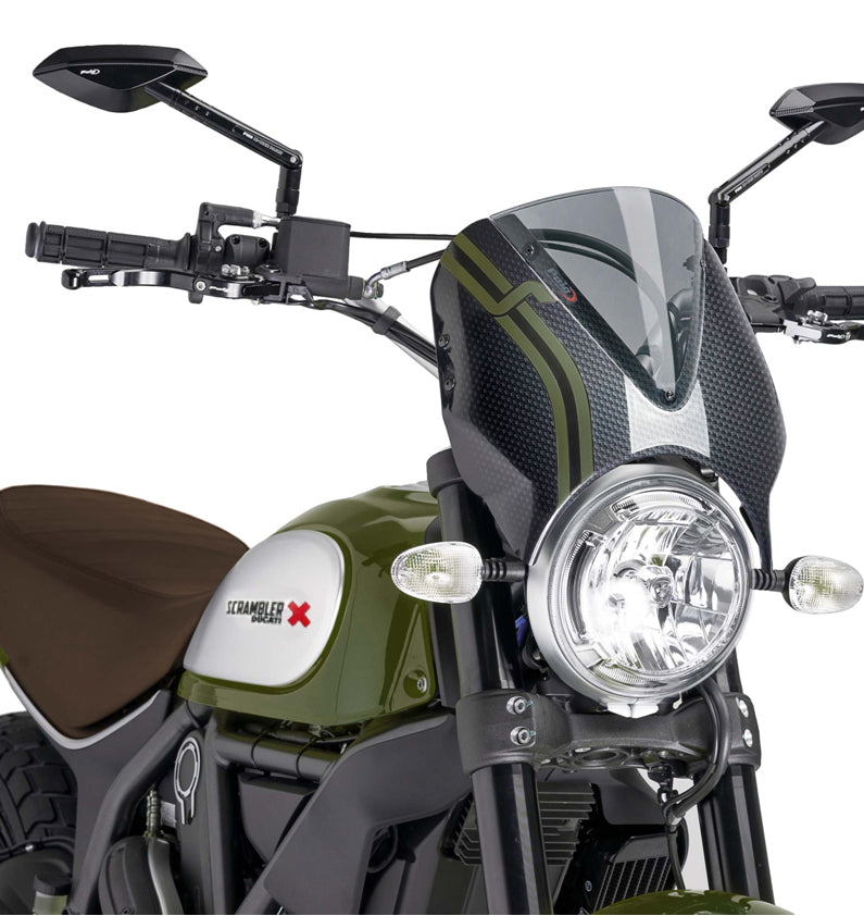 DUCATI SCRAMBLER DESERT SLED [2025] - Visera para parabrisas RetroVision - Negro