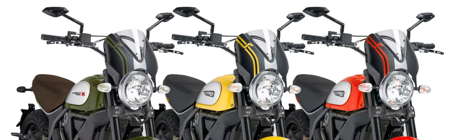 DUCATI SCRAMBLER DESERT SLED [2025] - Visera para parabrisas RetroVision - Fuerte