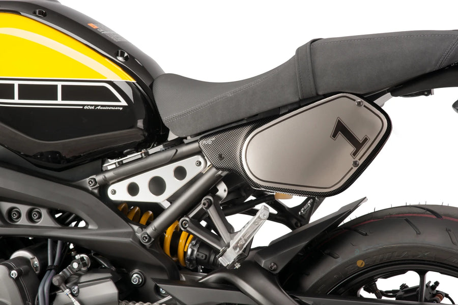 YAMAHA XSR 900 [2019] – Tapas laterales retro – Negro mate