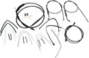 harley-davidson street bob [MARCA BURLY] - Kit completo de cable/línea de manillar de vinilo negro para Ape Hangers-2