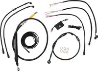 Harley Davidson Fxdrs 114 [LA CHOPPERS] - Kit completo de cable de manillar/línea de freno trenzado Midnight