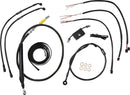 Harley Davidson Fxdrs 114 [LA CHOPPERS] - Kit completo de cable de manillar/línea de freno trenzado Midnight