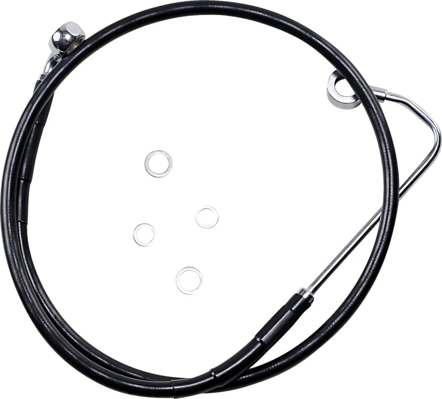 harley davidson fxs [ESPECIALIDADES DE ARRASTRE] - Kit de línea de freno de vinilo negro extendido