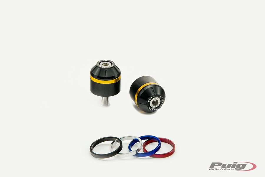BMW G 310 R [2025] – Contrapesos cortos en los extremos del manillar con anillo – negro