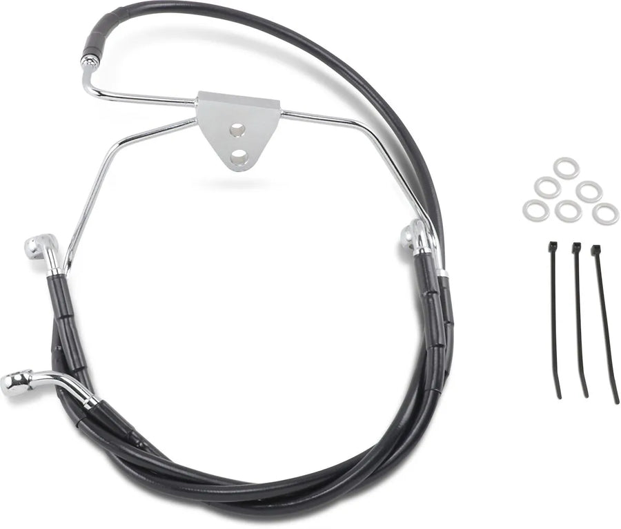 harley davidson flhtc [ESPECIALIDADES DE ARRASTRE] - Kit de línea de freno de vinilo negro extendido