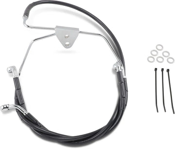 harley davidson flhtcui [ESPECIALIDADES DE ARRASTRE] - Kit de línea de freno de vinilo negro extendido - 0