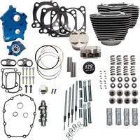 Harley-Davidson FXBB 1923 Softail Street Bob 117 [2026] - 129" Power Package Motorleistungs-Kit – Oberfläche: Schwarz, Hervorgehobene Lamellen – Merkmal: Verchromte Stößelstangenrohre – Bild 7