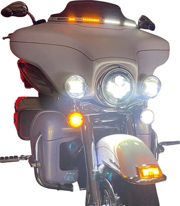 harley davidson flhtcui [DINÁMICA PERSONALIZADA] - Embellecedor del parabrisas tipo murciélago con LED dinámico Genesis® 4 - 0