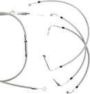 harley davidson flhtcu [MARCA BURLY] - Kit completo de cable de manillar/línea de freno de acero inoxidable-1