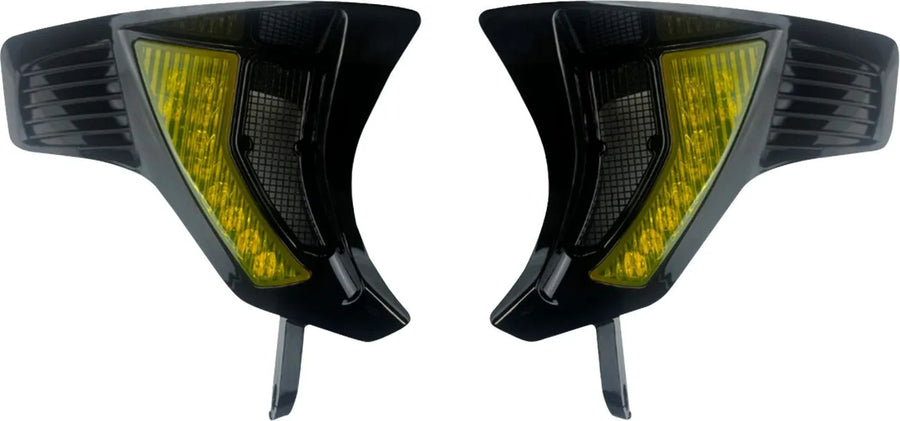 harley-davidson road glide st [DINÁMICA PERSONALIZADA] – Ventilaciones de señal de giro delanteras integradas Shark Demon®