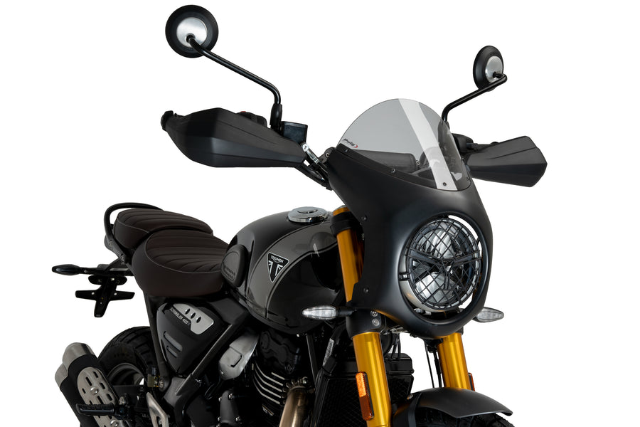 TRIUMPH SCRAMBLER 400X [2025] – Pantalla de carenado retro – Negro