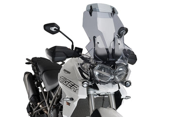 TIGER 800 XC/XR/XRX/XRT/XCX/XCA - cúpula touring con visera | Teñido | PUIG 9658H