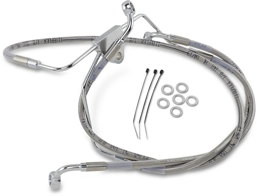 harley davidson flhtc [ESPECIALIDADES DE ARRASTRE] - Kit de línea de freno extendida de acero inoxidable