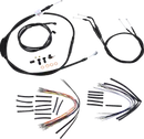 Harley Davidson Fxdwg [MARCA BURLY] - Juego completo de cables/líneas de manillar de vinilo negro para Ape Hanger
