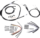 Harley Davidson Fxdwg [MARCA BURLY] - Juego completo de cables/líneas de manillar de vinilo negro para Ape Hanger