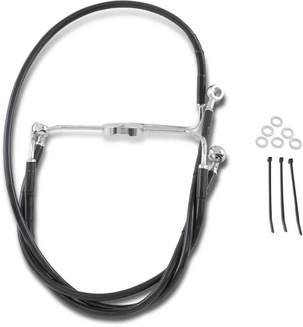 Harley Davidson Flhr [ESPECIALIDADES DE ARRASTRE] - Kit de línea de freno extendida de vinilo negro