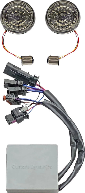 harley-davidson street bob [DINÁMICA PERSONALIZADA] – Inserciones de señales de giro tipo bala LED INTELIGENTES - 0