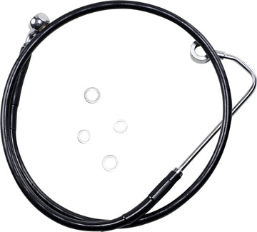 harley davidson fxs [ESPECIALIDADES DE ARRASTRE] - Kit de línea de freno de vinilo negro extendido - 0