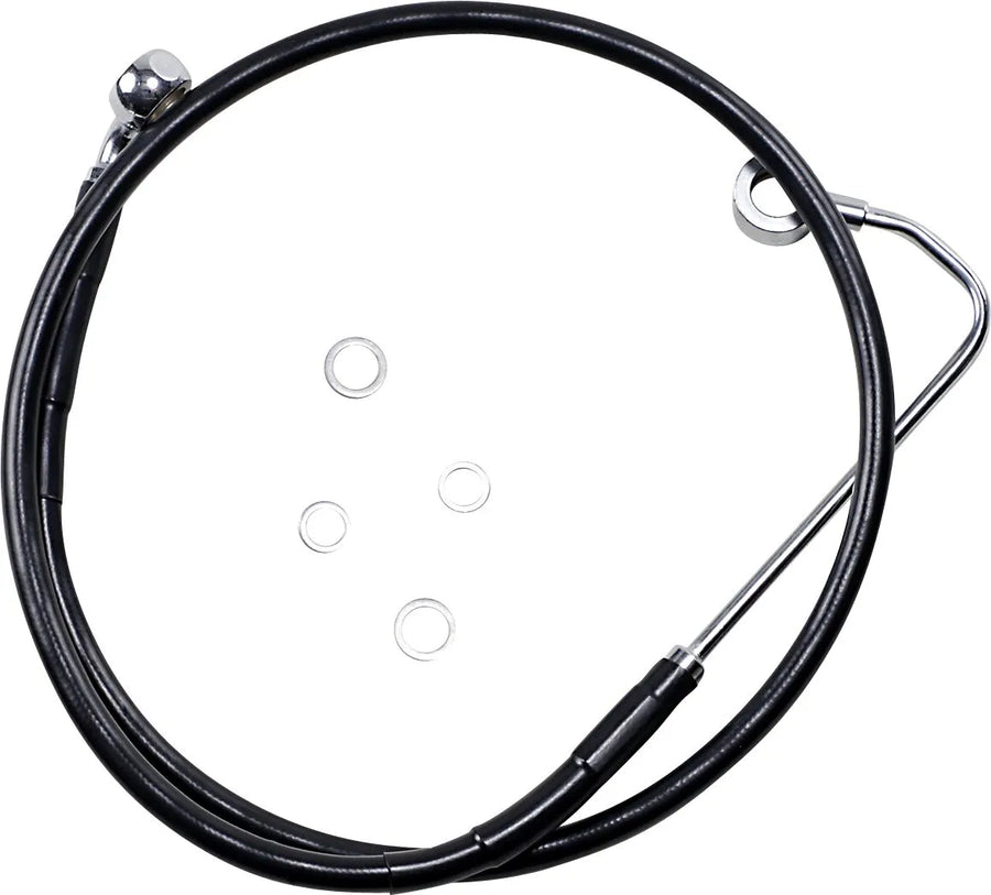 harley davidson fxs [ESPECIALIDADES DE ARRASTRE] - Kit de línea de freno de vinilo negro extendido