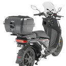 B45 - Maleta superior Monolock incl. placa – negro liso / 45 litros de volumen / inserciones grises