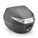 C30NT - Topcase Monolock con placa – negro, con reflectores transparentes