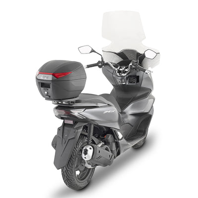 C30N - Topcase Monolock con placa – negro, con reflectores rojos