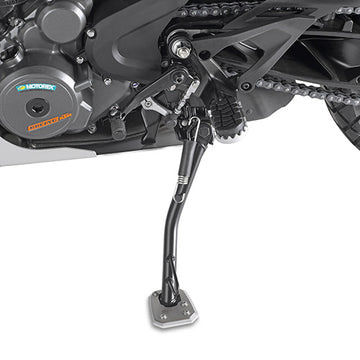 KTM Adventure 390 [GIVI] - Extensión de pie fabricada en aluminio y acero inoxidable para caballete lateral original